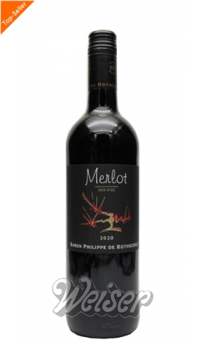 Wein / Frankreich / Les Cepages Merlot Baron Philippe de Rothschild 2021  0,75