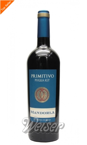 Wein / Italien / Apulien / Mandorla Primitivo Puglia 2022 0,75
